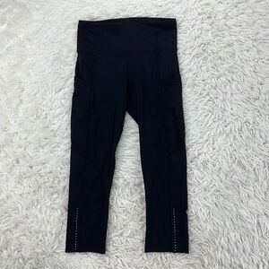 Lululemon Fast & Free Crop II *Nulux 19" Black